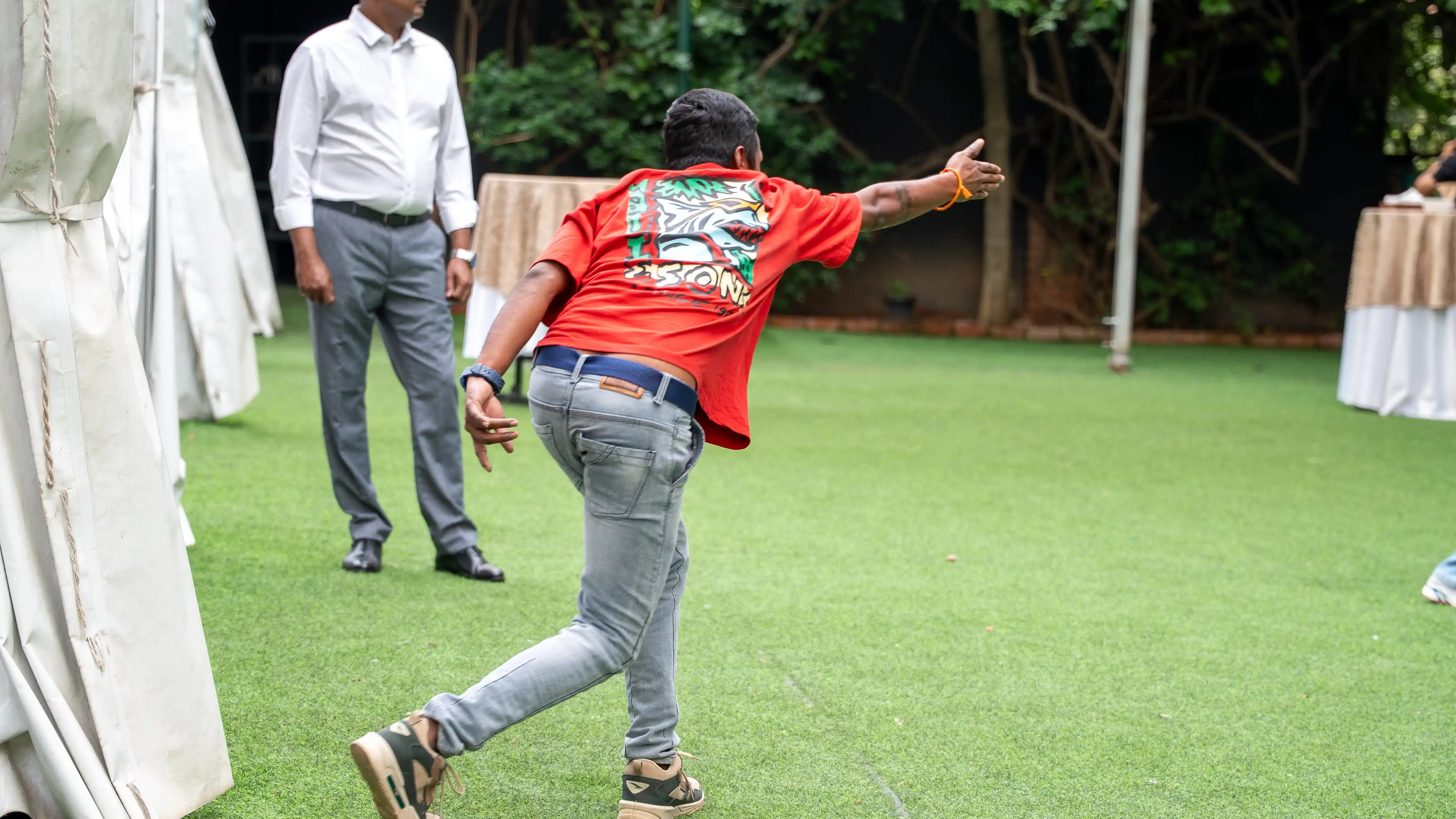 Participant taking part in an outdoor activity at a Skill Beyond Education event.